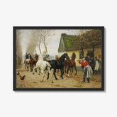 A String of Horses Outside an Inn by Otto Bache - thumbnail_1_bf_67672ad9b7c995d950163f6a